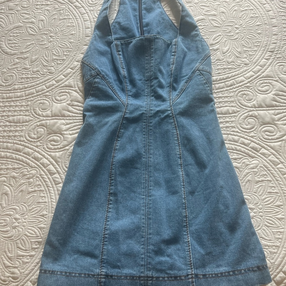 Denim Halter Dress